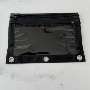 Binder Pencil Pouch with Zipper Pulls, Pencil Case with Rivet Enforced 3 Rings